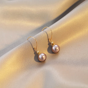 Élégance - 18K Vintage Flawless Pearl Drop Earrings