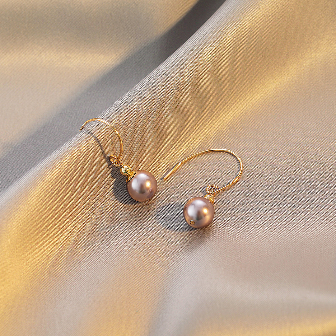 Élégance - 18K Vintage Flawless Pearl Drop Earrings