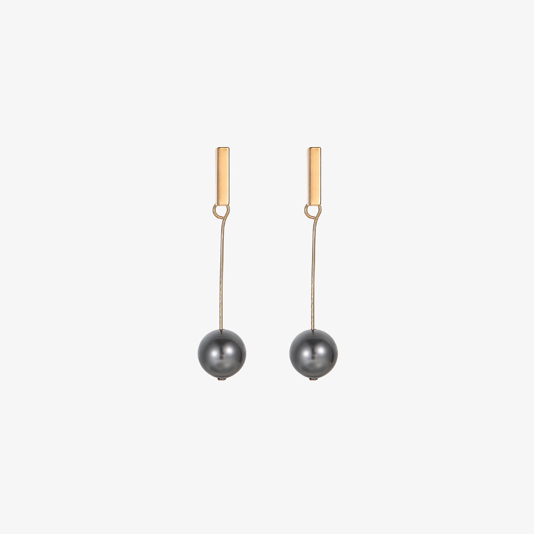 Melanie - Classy Flawless Black Pearl Drop Earrings