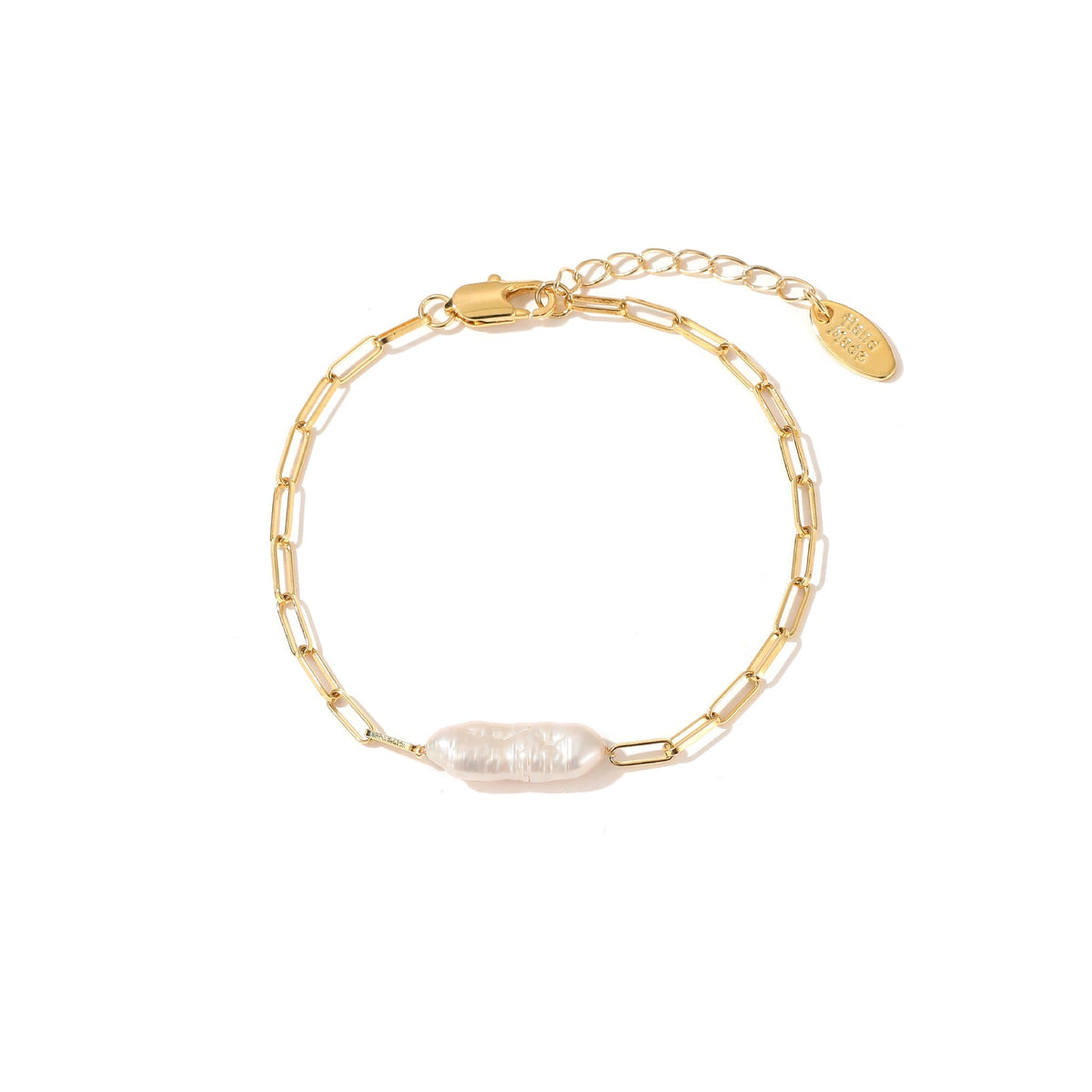 Zoe - 18K Charming Single Natural Baroque Pearl Bracelet