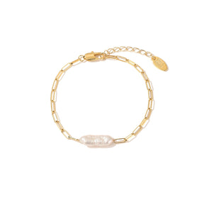 Zoe - 18K Charming Single Natural Baroque Pearl Bracelet