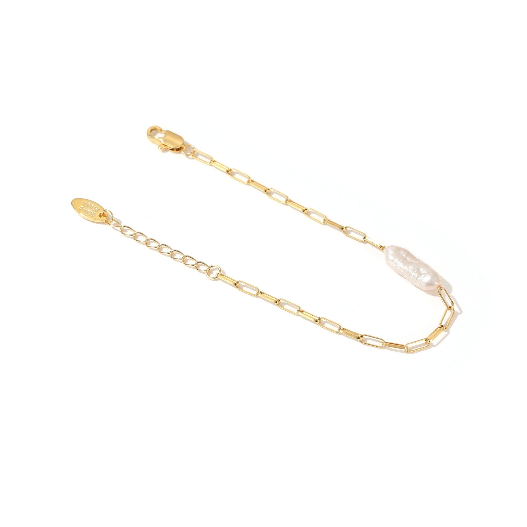 Zoe - 18K Charming Single Natural Baroque Pearl Bracelet