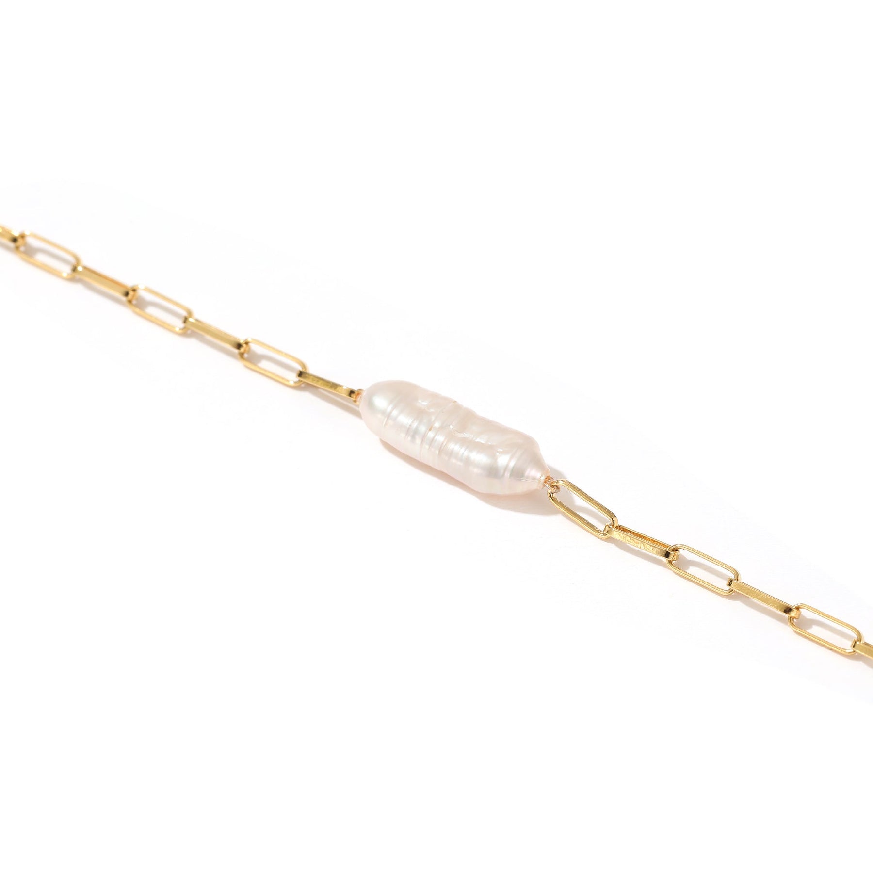 Zoe - 18K Charming Single Natural Baroque Pearl Bracelet