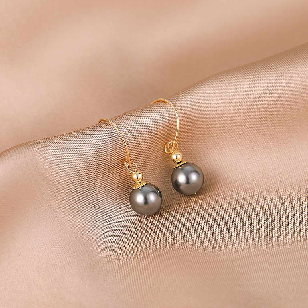 Élégance - 18K Vintage Flawless Pearl Drop Earrings