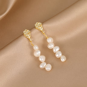 Millie - 14K Romantic Natural Baroque Pearl Ear Danglers Earrings