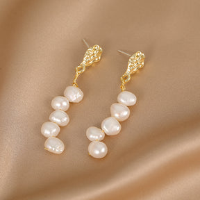 Millie - 14K Romantic Natural Baroque Pearl Ear Danglers Earrings