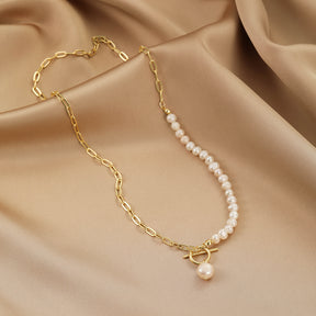 Bethany - 14K Modern Natural Pearl Necklace