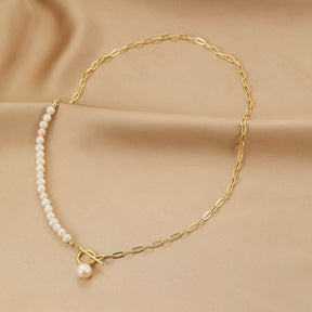 Bethany - 14K Modern Natural Pearl Necklace