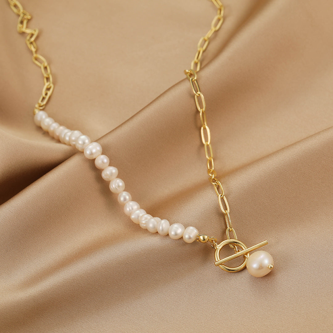 Bethany - 14K Modern Natural Pearl Necklace