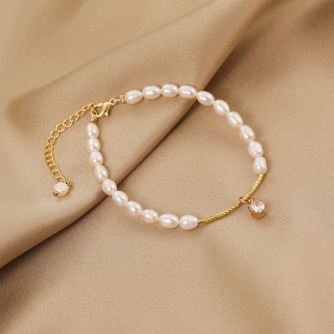 Stella - 18K Star Gemstone Natural Pearl Bracelet