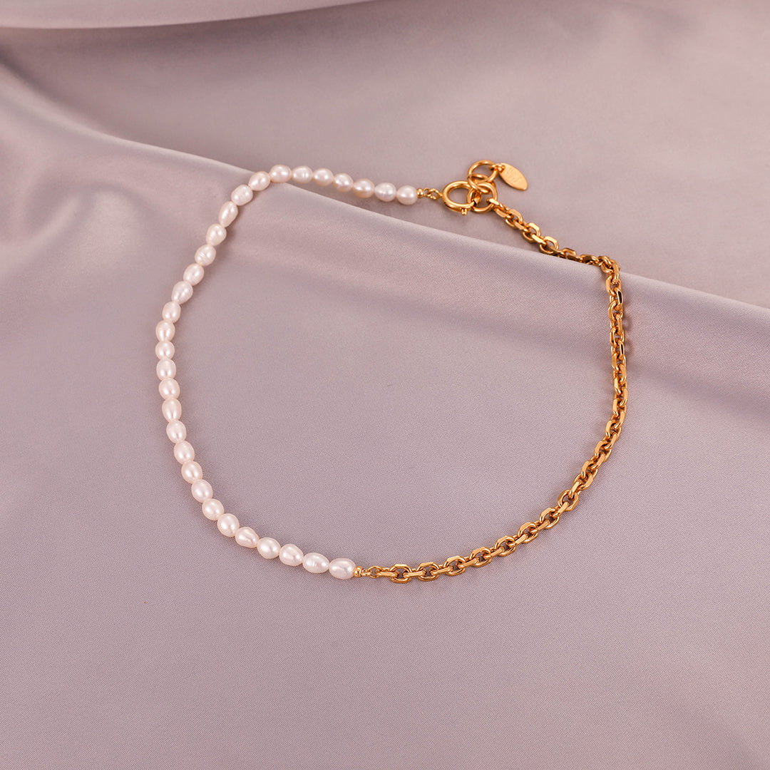 London - 18K Funky Chain Natural Pearls Necklace