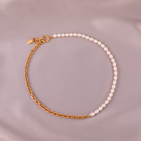 London - 18K Funky Chain Natural Pearls Necklace