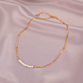 Carolina - 18K Dainty Natural Pearls Necklace with Delicate Chain