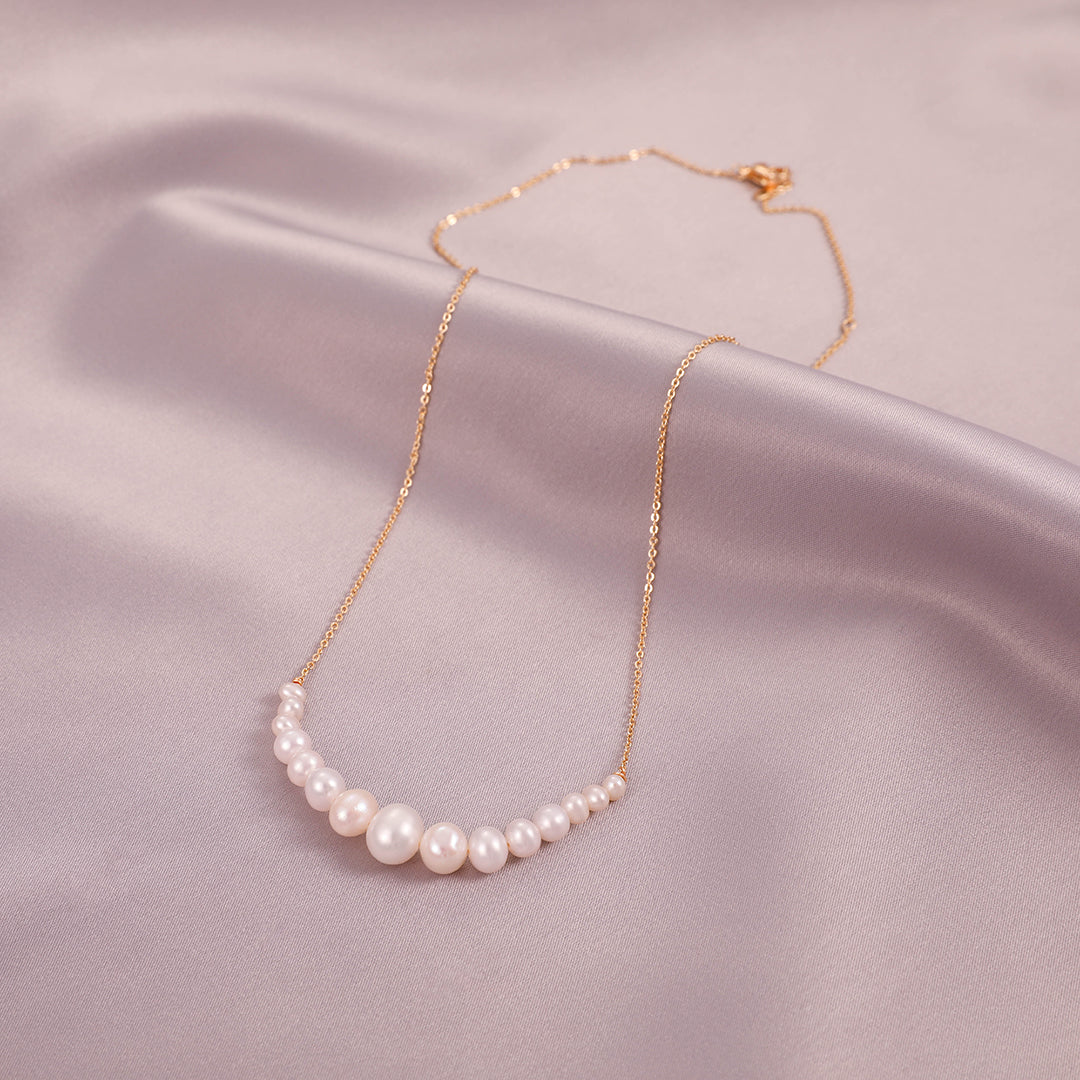 Alida - 18K Elegant & Lavish Natural Pearls Necklace