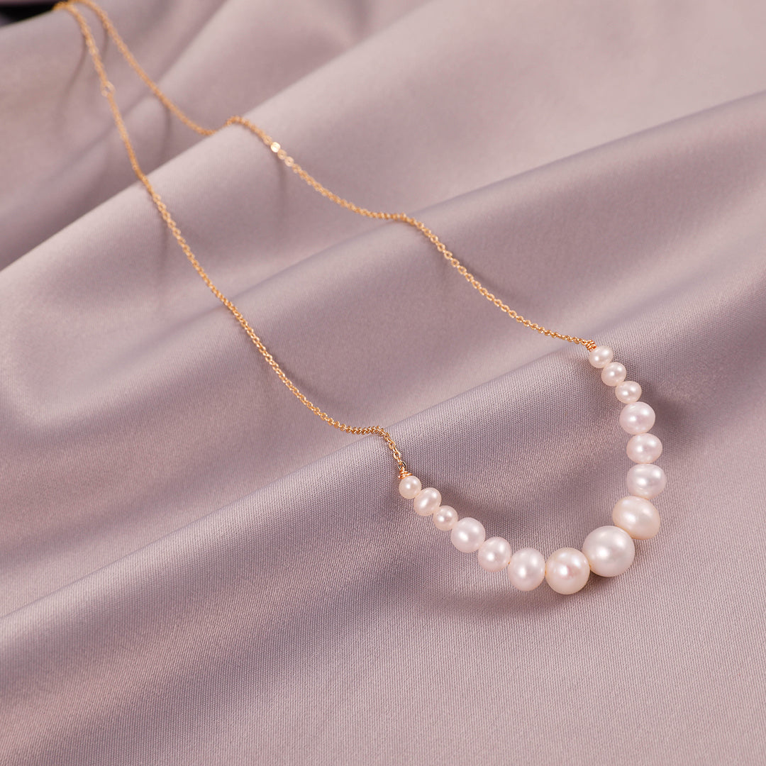 Alida - 18K Elegant & Lavish Natural Pearls Necklace