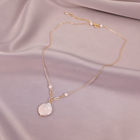 Camille - 14K Natural Baroque Pearl Pendant Necklace