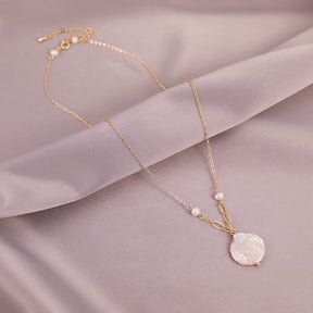 Camille - 14K Natural Baroque Pearl Pendant Necklace