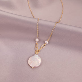 Camille - 14K Natural Baroque Pearl Pendant Necklace