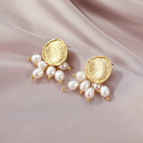 Gioia - 14K Fancy Natural Pearl Stud Earrings