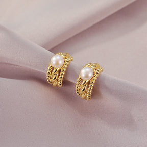 Julia - 18K Vintage Natural Pearl Ear Cuffs