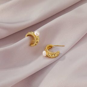 Julia - 18K Vintage Natural Pearl Ear Cuffs