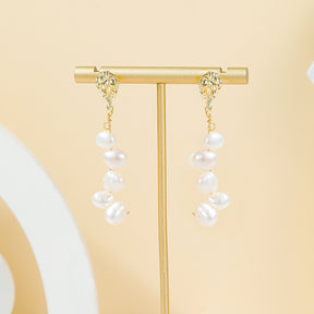 Millie - 14K Romantic Natural Baroque Pearl Ear Danglers Earrings