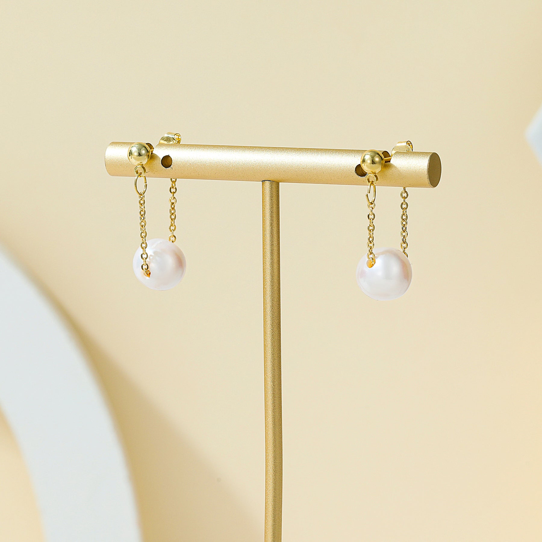 Summer - 18K Delicate & Timeless Natural Pearl Drop Earrings