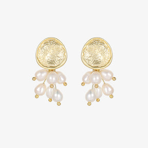 Gioia - 14K Fancy Natural Pearl Stud Earrings