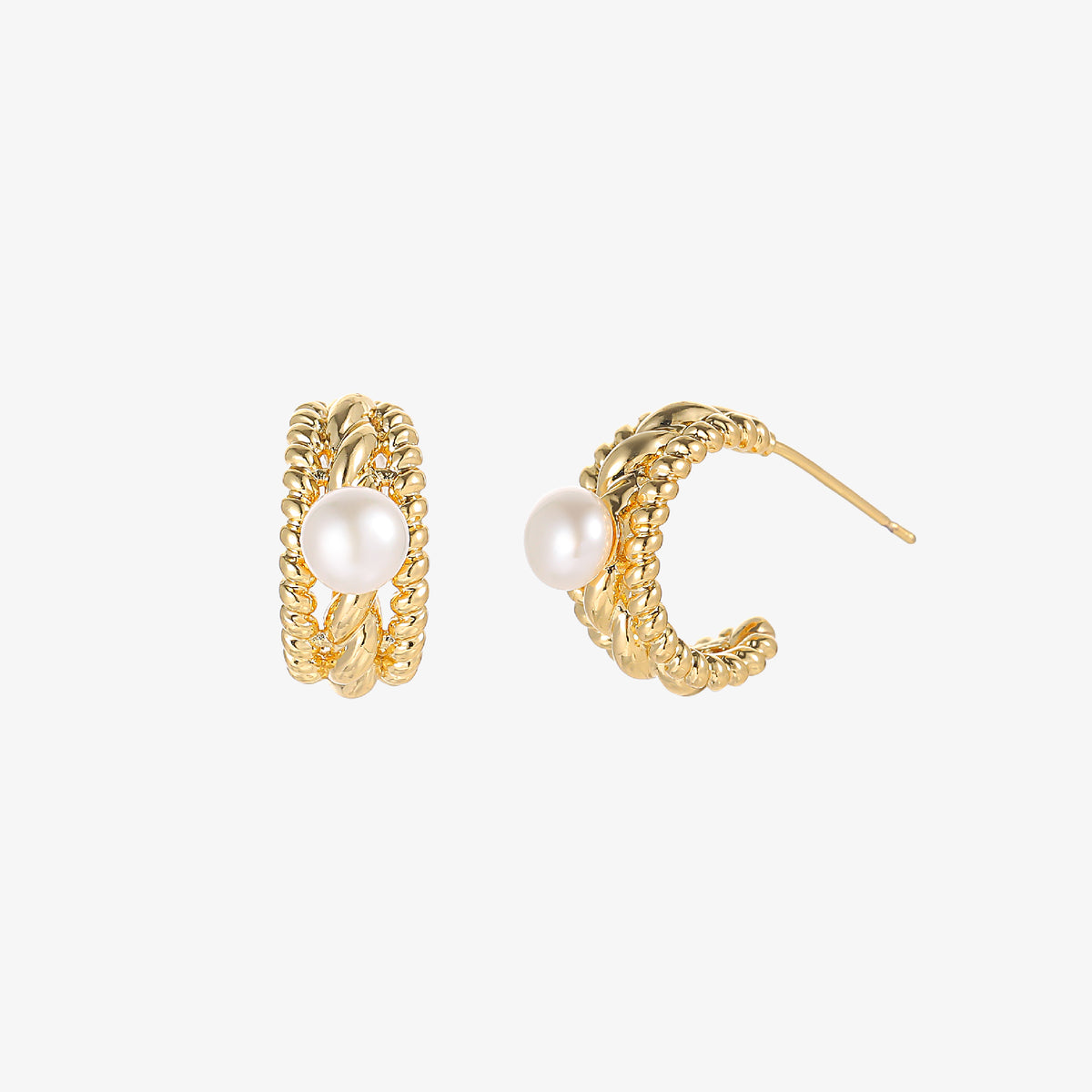 Julia - 18K Vintage Natural Pearl Ear Cuffs