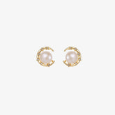 Phoebe - Pendientes elegantes de perlas naturales de 18 quilates