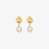 Fosette - 18K Vintage Natural Pearl Drop Earrings