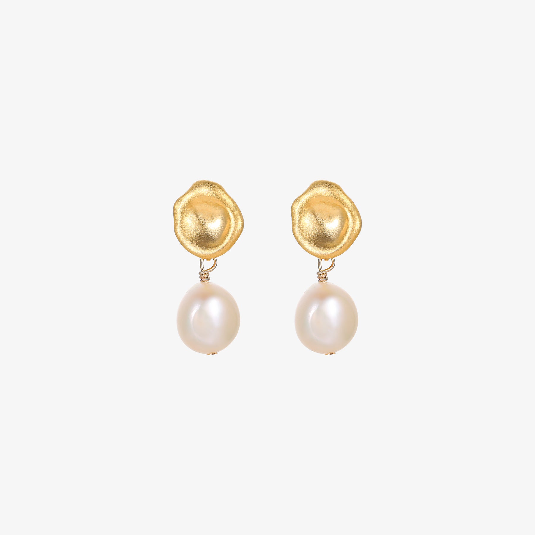 Fosette - 18K Vintage Natural Pearl Drop Earrings