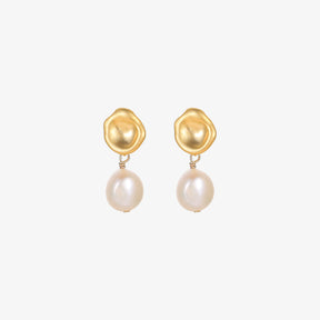 Fosette - 18K Vintage Natural Pearl Drop Earrings