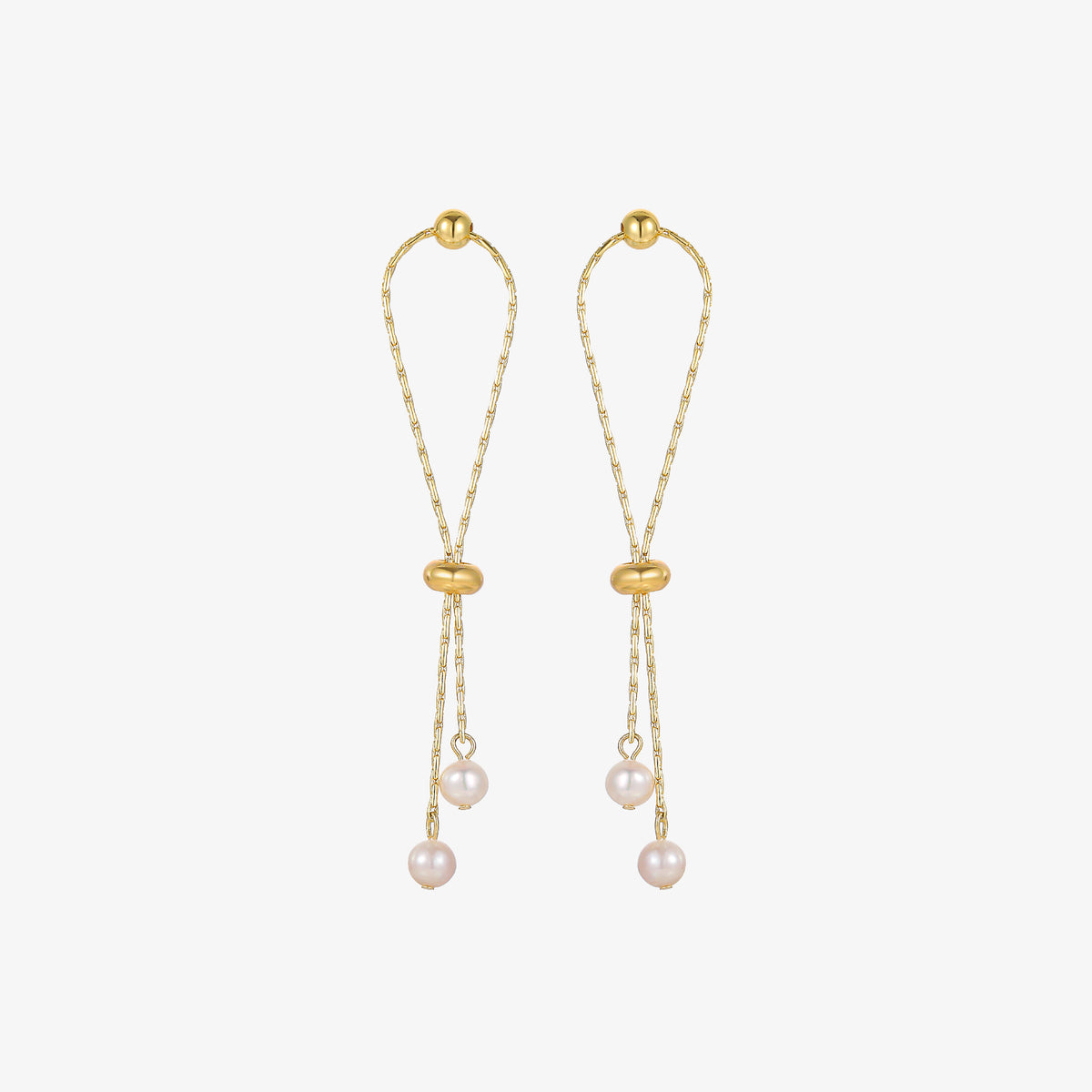 Risette - 18K Striking Natural Pearls Ear Danglers Earrings