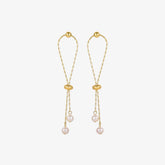 Risette - 18K Striking Natural Pearls Ear Danglers Earrings