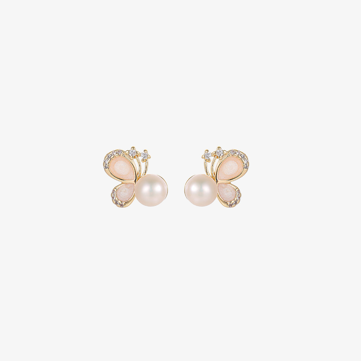 Poppy - 18K Lovely Natural Pearl Stud Earrings