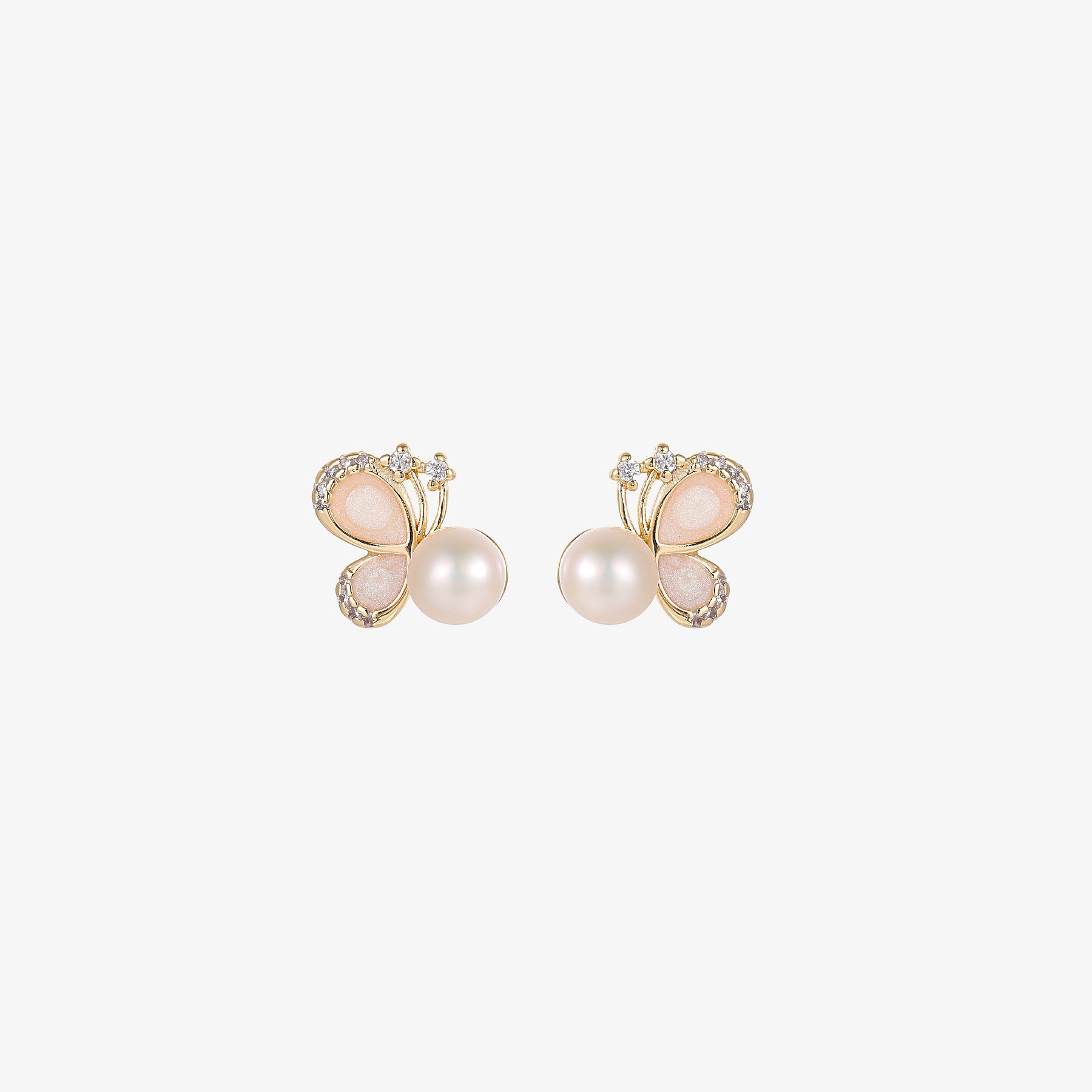 Poppy - 18K Lovely Natural Pearl Stud Earrings