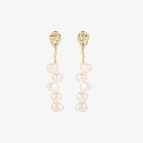 Millie - 14K Romantic Natural Baroque Pearl Ear Danglers Earrings