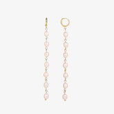 Alice - 18K Classic Natural Pearls Long Ear Danglers Earrings with Cuffs