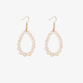 Félice - 18K Romantic Natural Pearls Loop Earrings Ear Danglers