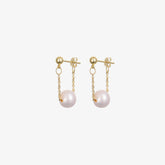 Summer - 18K Delicate & Timeless Natural Pearl Drop Earrings