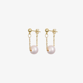 Summer - 18K Delicate & Timeless Natural Pearl Drop Earrings