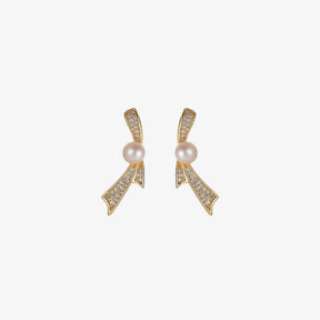 Juliet - 18K Elegant Natural Pearl Symmetrical Stud Earrings