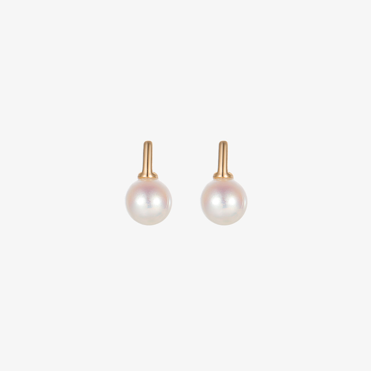 Anne - 18K Classic Iridescent Flawless Pearl Stud Earrings