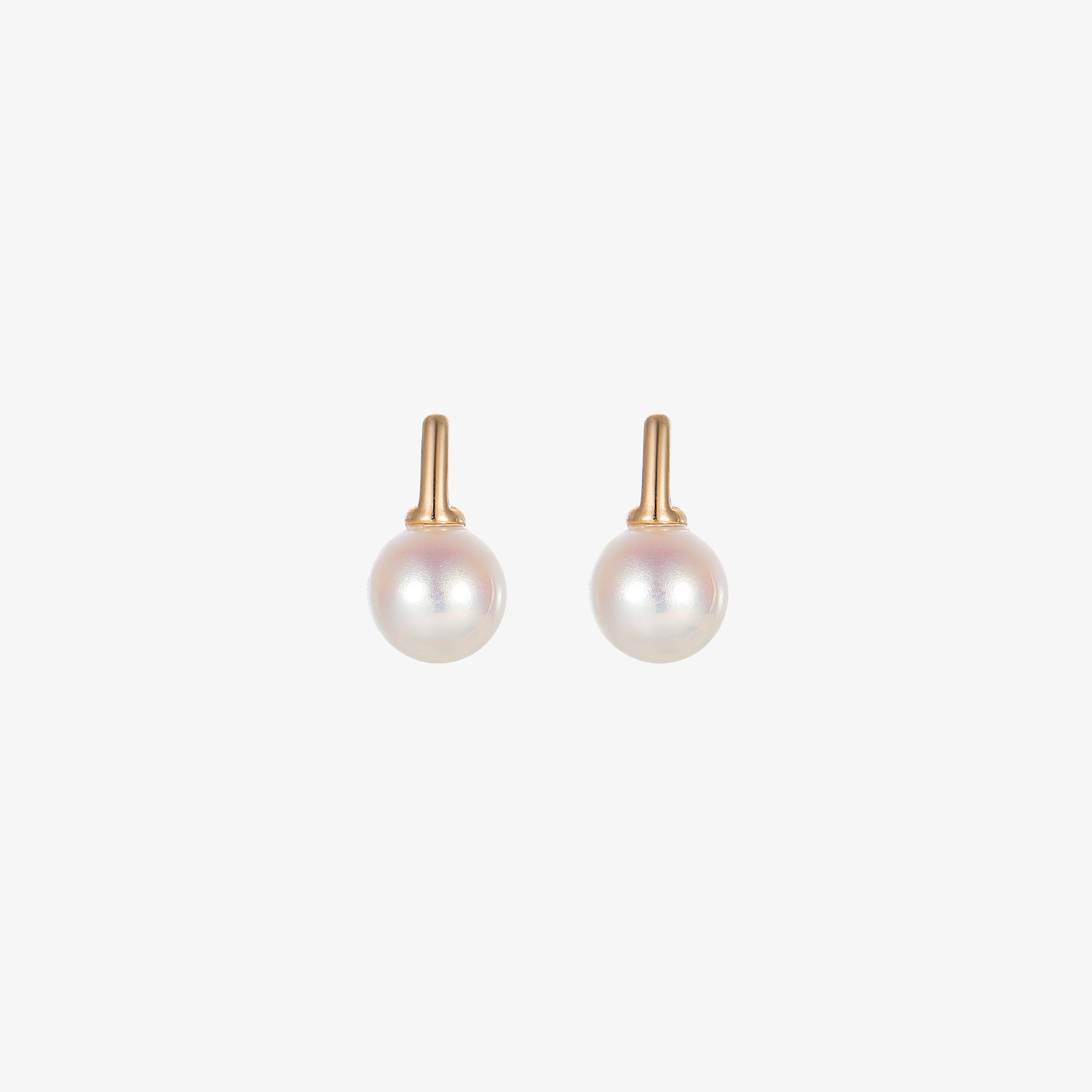 Anne - 18K Classic Iridescent Flawless Pearl Stud Earrings