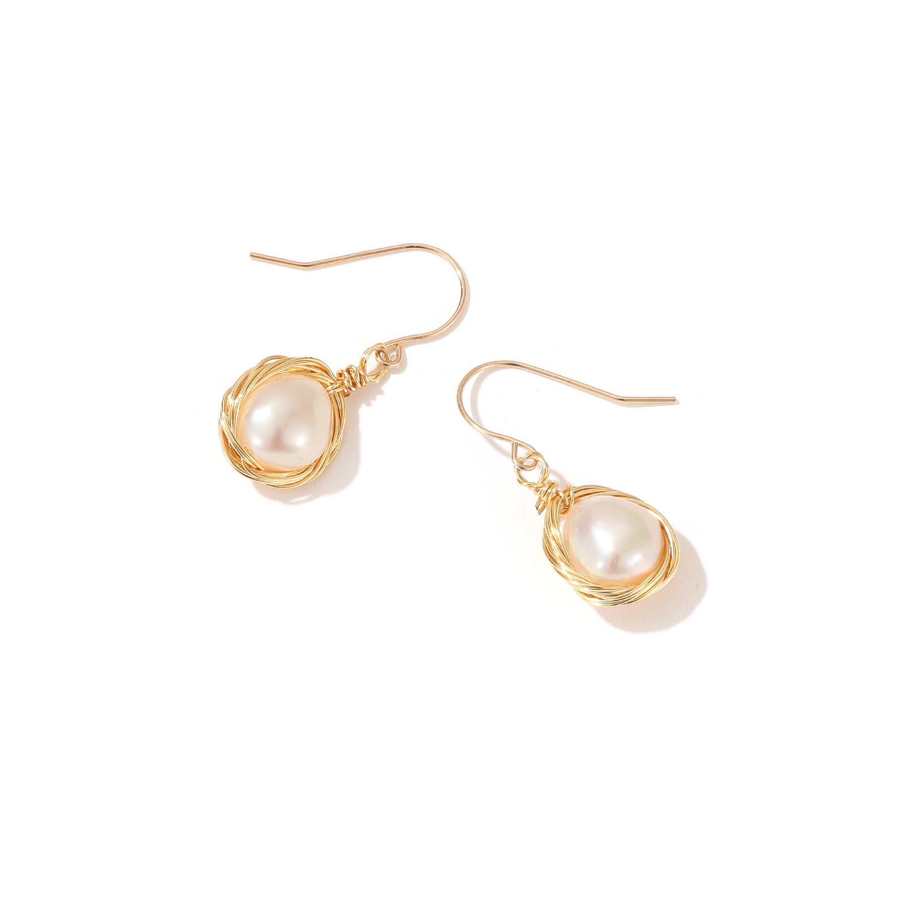 Brigitte - 18K Lavish Natural Baroque Pearl Drop Earrings