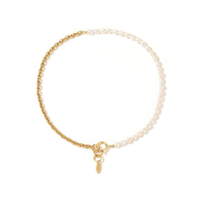 London - 18K Funky Chain Natural Pearls Necklace