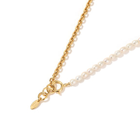 London - 18K Funky Chain Natural Pearls Necklace