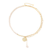 Rebecca - 18K Delicate Chains & Natural Pearls Necklace