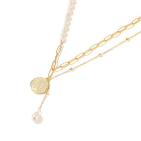 Rebecca - 18K Delicate Chains & Natural Pearls Necklace